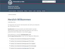 Tablet Screenshot of anatomie.uni-koeln.de
