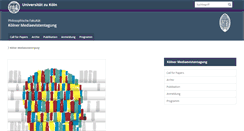 Desktop Screenshot of kmt.phil-fak.uni-koeln.de