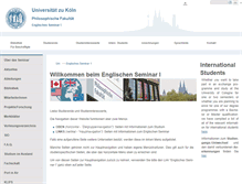 Tablet Screenshot of anglistik1.phil-fak.uni-koeln.de