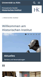 Mobile Screenshot of histinst.phil-fak.uni-koeln.de