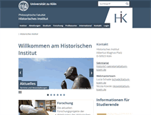 Tablet Screenshot of histinst.phil-fak.uni-koeln.de
