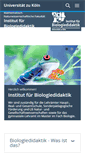 Mobile Screenshot of biologiedidaktik.uni-koeln.de