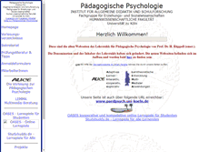 Tablet Screenshot of paedpsych.uni-koeln.de
