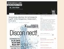 Tablet Screenshot of al.uni-koeln.de