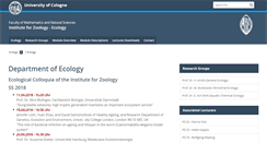 Desktop Screenshot of ecology.uni-koeln.de