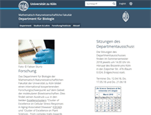 Tablet Screenshot of biologie.uni-koeln.de