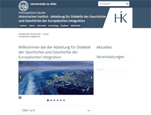Tablet Screenshot of histsem2.phil-fak.uni-koeln.de