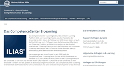 Desktop Screenshot of elearning.uni-koeln.de