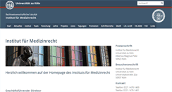 Desktop Screenshot of medizinrecht.uni-koeln.de