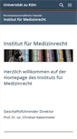 Mobile Screenshot of medizinrecht.uni-koeln.de