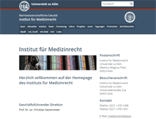 Tablet Screenshot of medizinrecht.uni-koeln.de