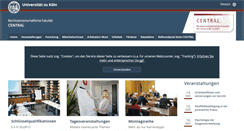 Desktop Screenshot of central.uni-koeln.de