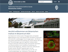 Tablet Screenshot of botanik.uni-koeln.de