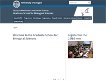 Tablet Screenshot of gs-biosciences.uni-koeln.de