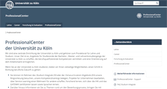 Desktop Screenshot of professionalcenter.uni-koeln.de