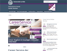 Tablet Screenshot of career.phil-fak.uni-koeln.de