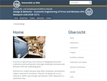 Tablet Screenshot of economicdesign.uni-koeln.de