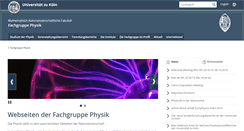 Desktop Screenshot of physik.uni-koeln.de