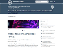 Tablet Screenshot of physik.uni-koeln.de