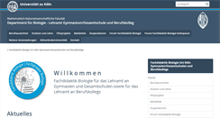 Desktop Screenshot of fachdidaktikbiologie.uni-koeln.de