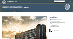 Desktop Screenshot of finance.uni-koeln.de